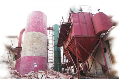 淘汰燃煤新利（中国）拆除现场